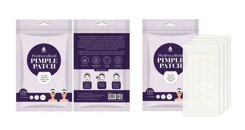 Hydrocolloid Pimple Patch, 120-Count, Multi Size Acne Solution